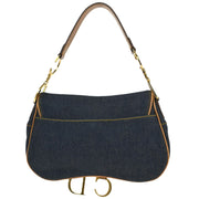 Christian Dior Navy Denim Double Saddle Handbag RU0091 144980