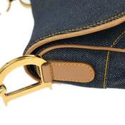 Christian Dior Navy Denim Double Saddle Handbag RU0091 144980
