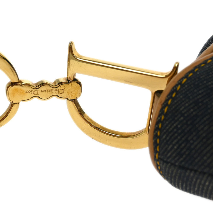Christian Dior Navy Denim Double Saddle Handbag RU0091 144980