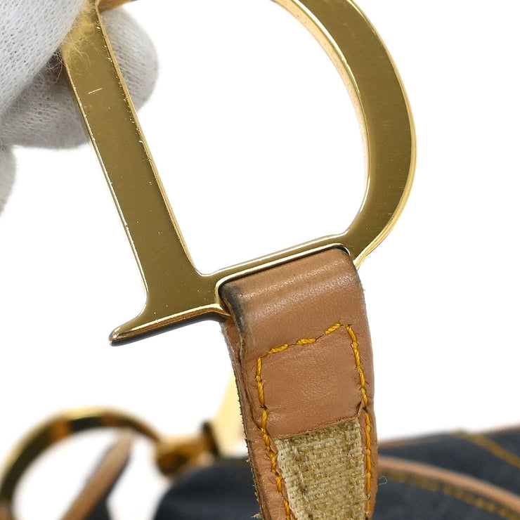 Christian Dior Navy Denim Double Saddle Handbag RU0091 144980