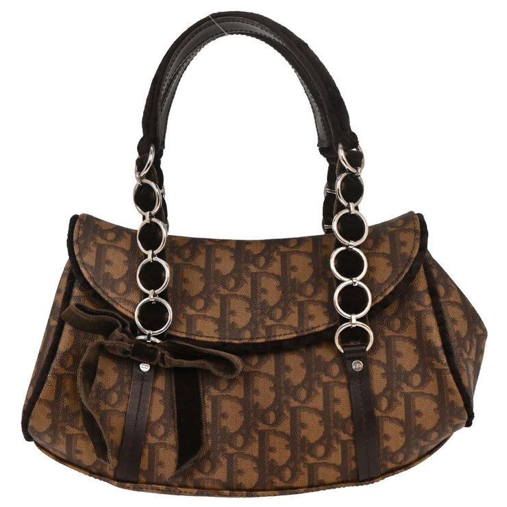 Christian Dior Brown Romantic Trotter Handbag 01-RU-0095 144988