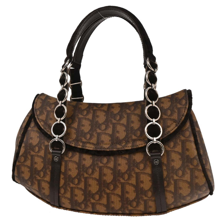 Christian Dior Brown Romantic Trotter Handbag 01-RU-0095 144988