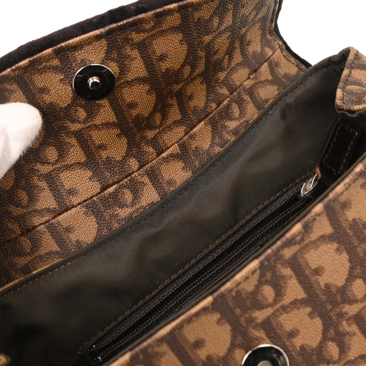 Christian Dior Brown Romantic Trotter Handbag 01-RU-0095 144988