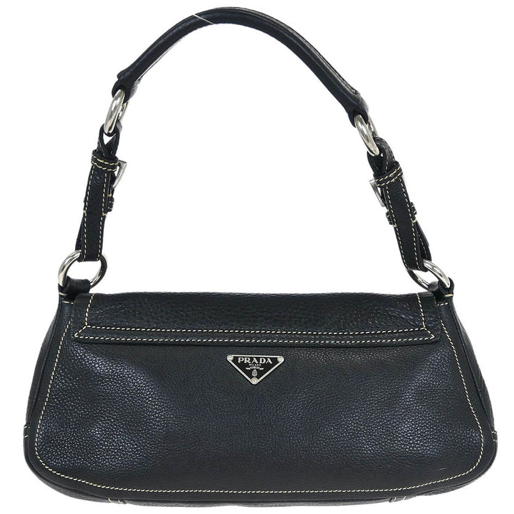 Prada Black Leather Handbag 113/10 144990