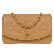 Chanel Beige Calfskin Medium Diana Shoulder Bag 145000