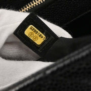Chanel Black Calfskin Grand Shopping Tote GST Chain Handbag 145036