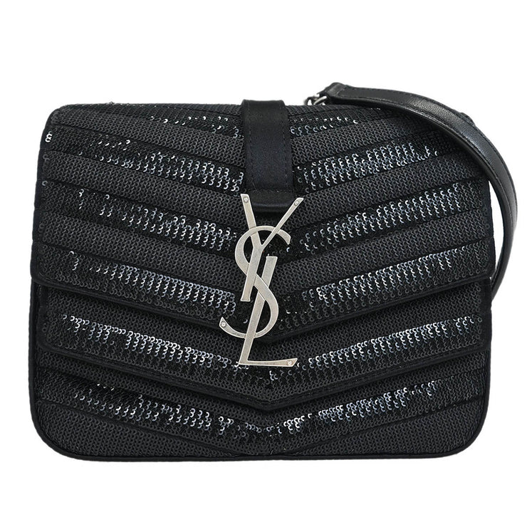 Saint Laurent Black Sequins Sulpice Shoulder Bag ARS575046.0719 145040