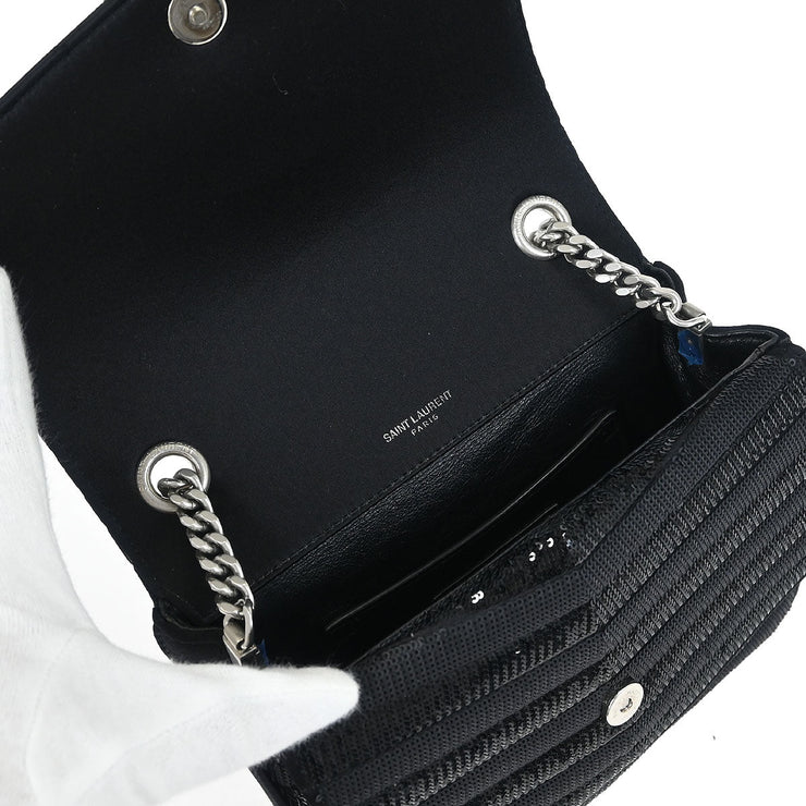 Saint Laurent Black Sequins Sulpice Shoulder Bag ARS575046.0719 145040