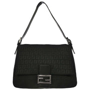 Fendi Black Zucchino Mamma Baguette Handbag 2288-8BR001-JQ5-069 145045