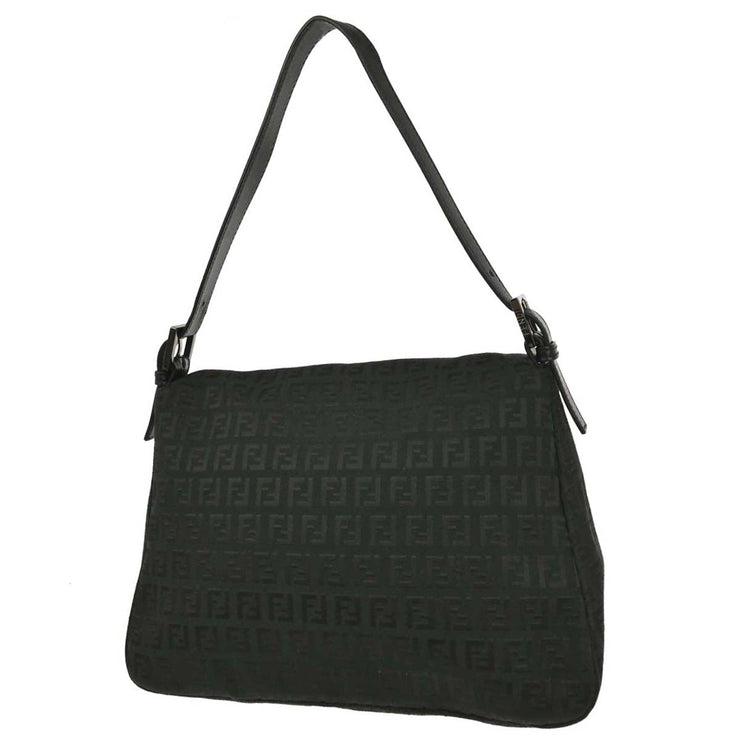 Fendi Black Zucchino Mamma Baguette Handbag 2288-8BR001-JQ5-069 145045