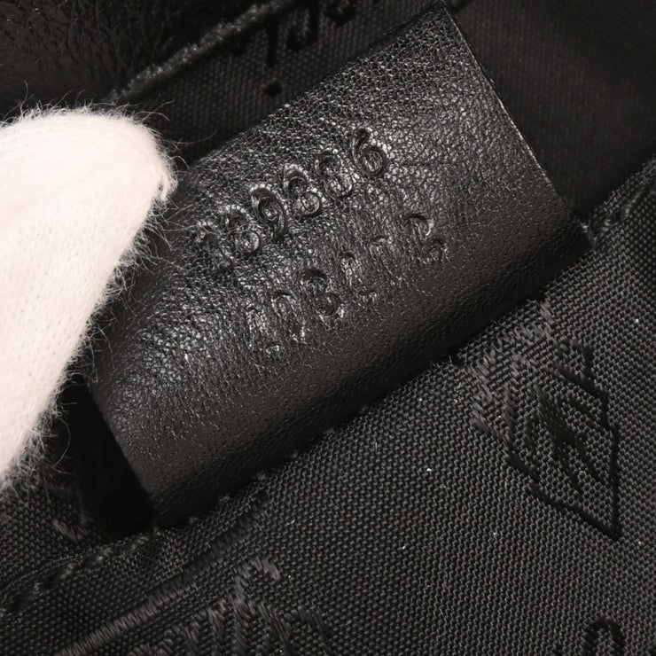 Gucci Black Leather Queen Chain Handbag 189886 145046