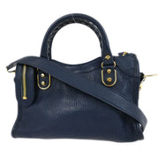 Balenciaga Navy Classic Metallic Edge Mini City 390160.4060.C.1669 145051