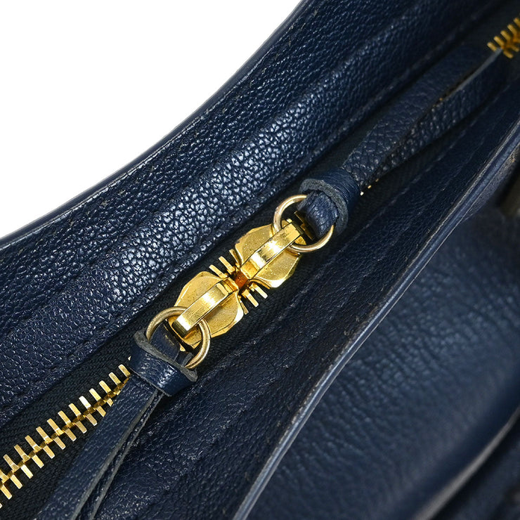 Balenciaga Navy Classic Metallic Edge Mini City 390160.4060.C.1669 145051