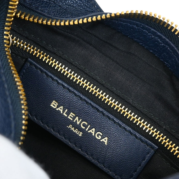 Balenciaga Navy Classic Metallic Edge Mini City 390160.4060.C.1669 145051