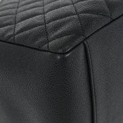 Chanel Black Calfskin Grand Shopping Tote GST Chain Handbag 145055