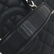Chanel Black Calfskin Grand Shopping Tote GST Chain Handbag 145055
