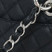 Chanel Black Calfskin Grand Shopping Tote GST Chain Handbag 145055