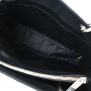 Chanel Black Calfskin Grand Shopping Tote GST Chain Handbag 145055