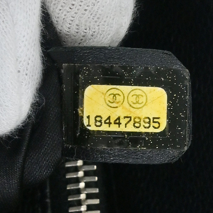 Chanel Black Calfskin Grand Shopping Tote GST Chain Handbag 145055