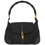 Gucci Black Bamboo GG Handbag 005.0811 002058 145062