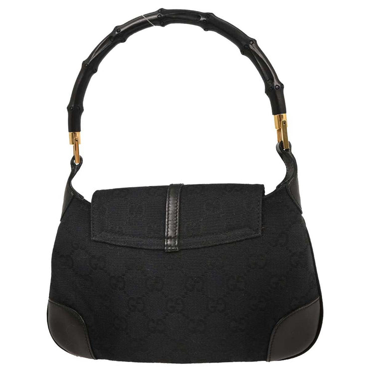 Gucci Black Bamboo GG Handbag 005.0811 002058 145062