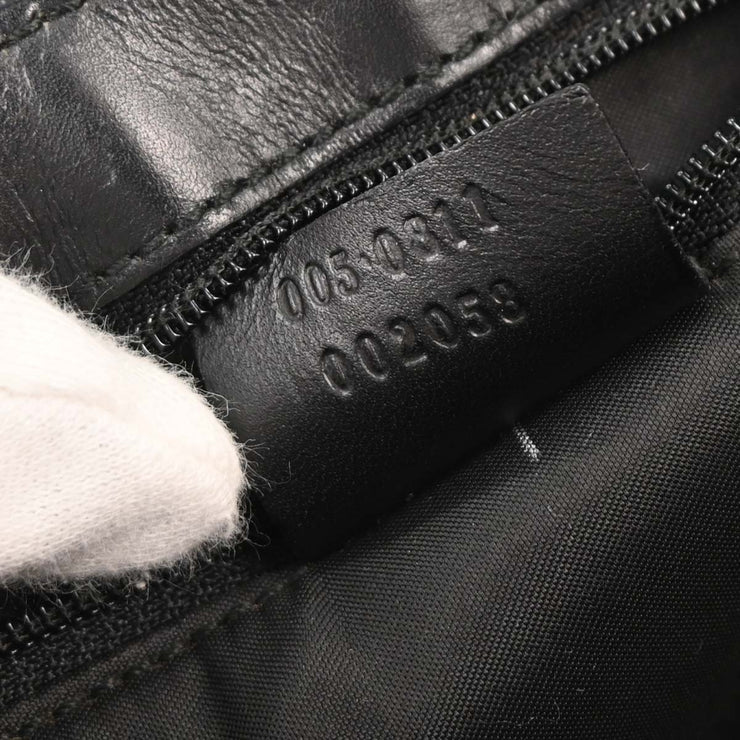 Gucci Black Bamboo GG Handbag 005.0811 002058 145062