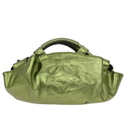 Loewe Metallic Green Lambskin Nappa Aire Tote Handbag 060708 145065