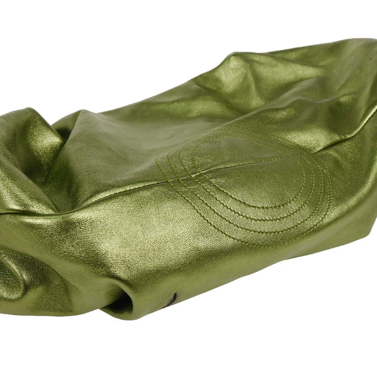 Loewe Metallic Green Lambskin Nappa Aire Tote Handbag 060708 145065