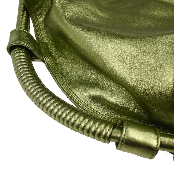 Loewe Metallic Green Lambskin Nappa Aire Tote Handbag 060708 145065
