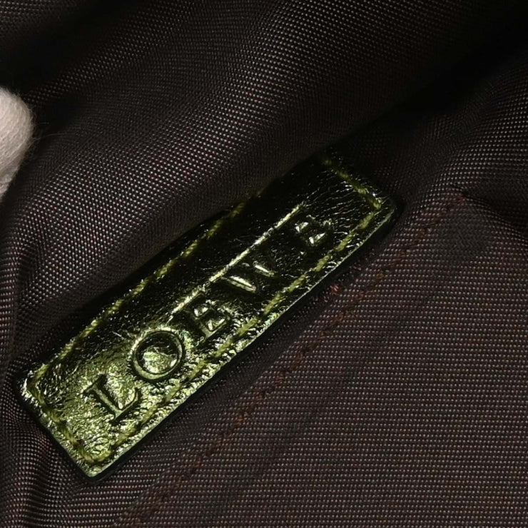 Loewe Metallic Green Lambskin Nappa Aire Tote Handbag 060708 145065