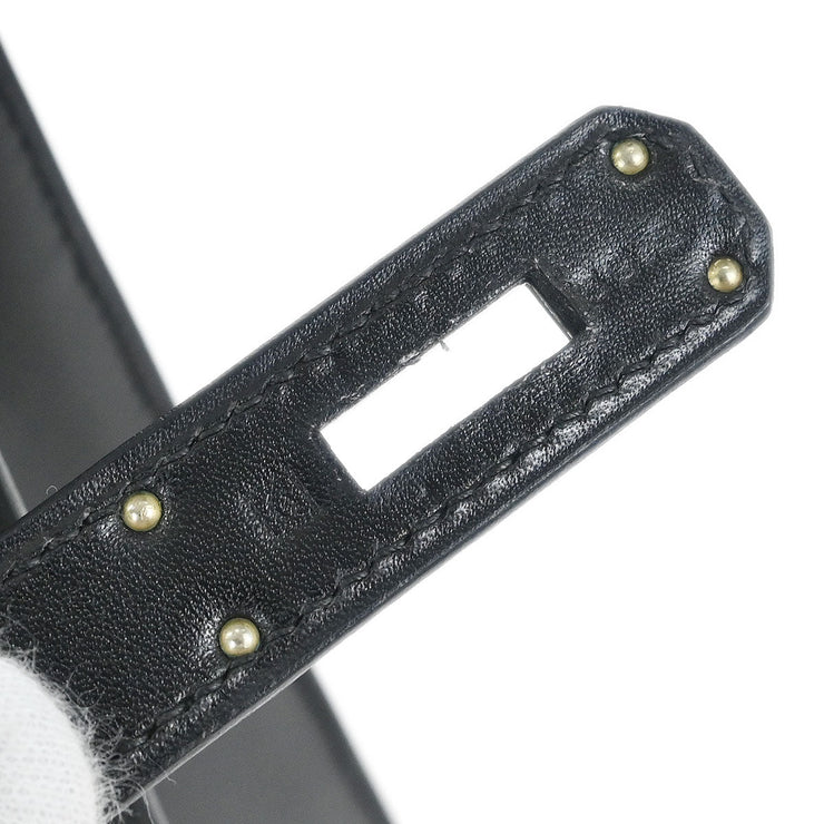 Hermes Black Box Calf Kelly 32 Sellier 2way Handbag  Square:G 69.S 145093