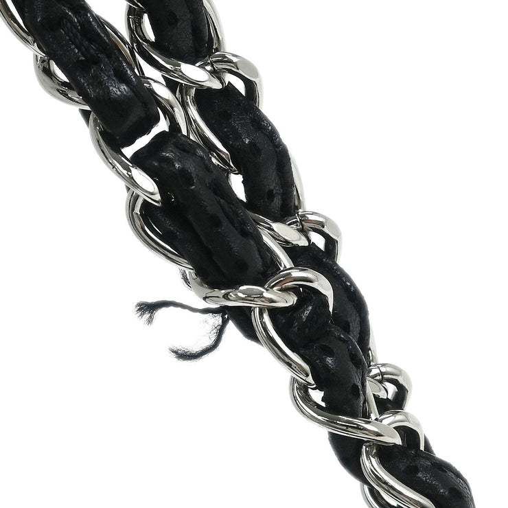 Chanel Black Perforated Lambskin East West Shoulder Bag 145094