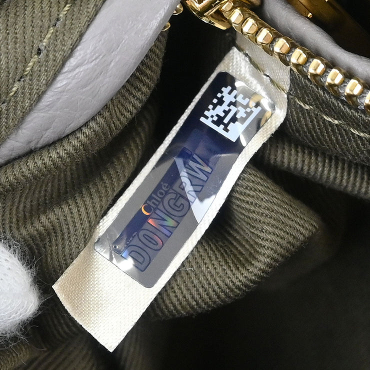 Chloe Gray Leather Marcie 2way Shoulder Handbag 01-20-63-65 145107