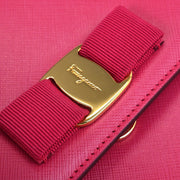 Salvatore Ferragamo Pink Vara Bow Shoulder Bag AU-21 /E480 145109