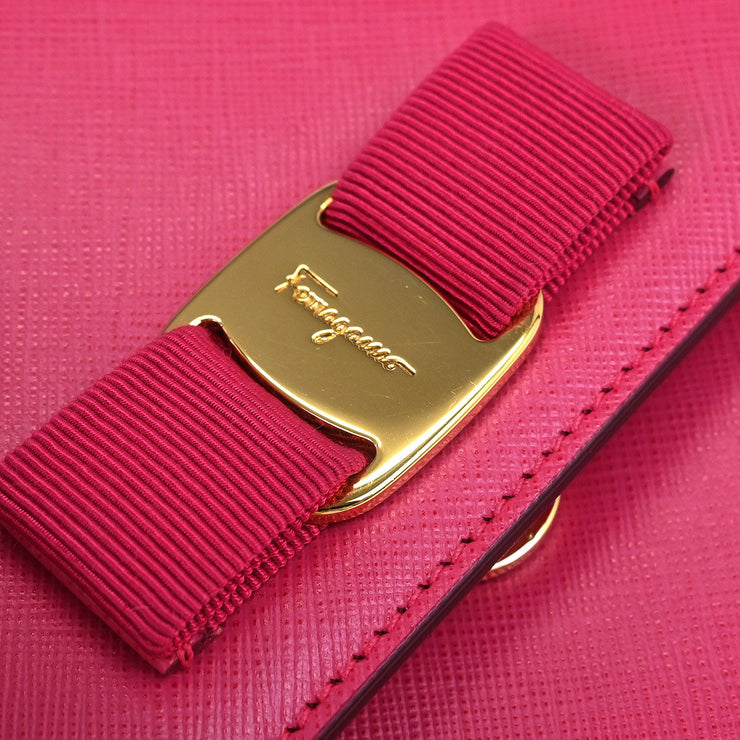 Salvatore Ferragamo Pink Vara Bow Shoulder Bag AU-21 /E480 145109