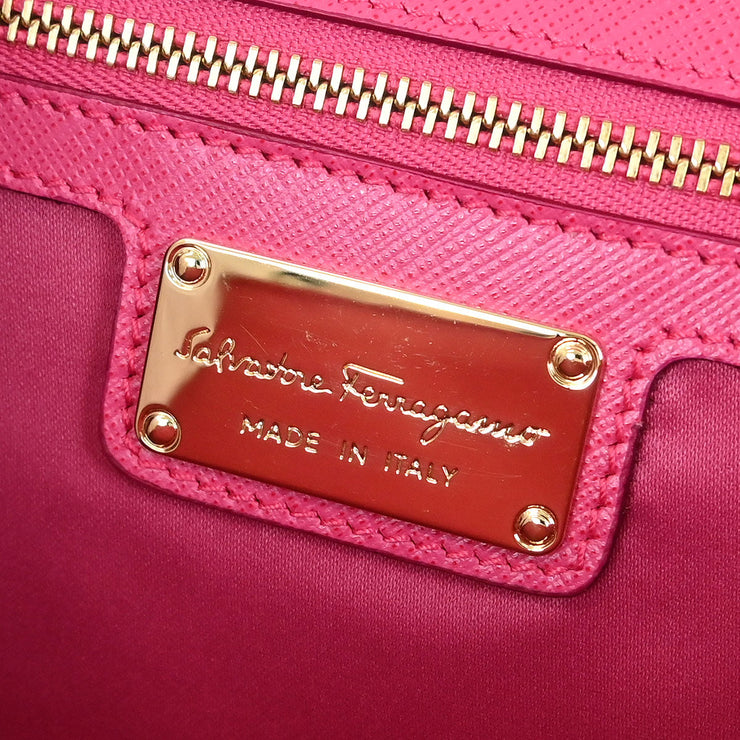 Salvatore Ferragamo Pink Vara Bow Shoulder Bag AU-21 /E480 145109