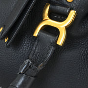Chloe Black Leather Marcie 2way Shoulder Handbag 02135665-20 145113