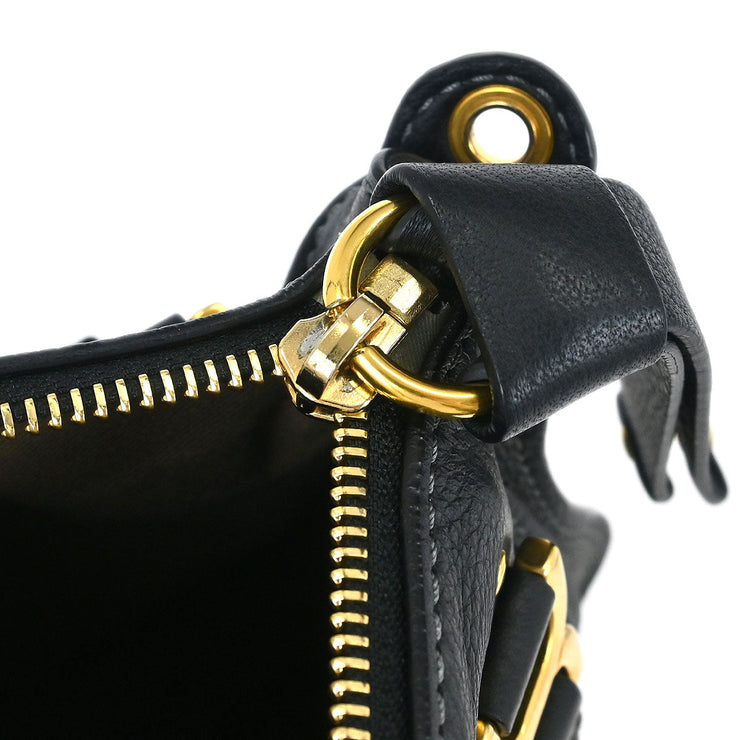 Chloe Black Leather Marcie 2way Shoulder Handbag 02135665-20 145113