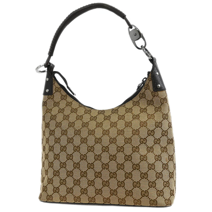 Gucci Brown Beige GG Hobo Handbag 115003 467891 145119