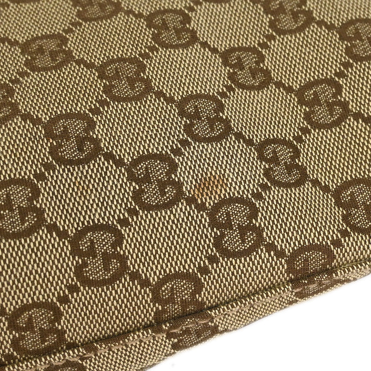 Gucci Brown Beige GG Hobo Handbag 115003 467891 145119