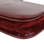 Cartier Bordeaux Leather Shoulder Bag ELHI 145123