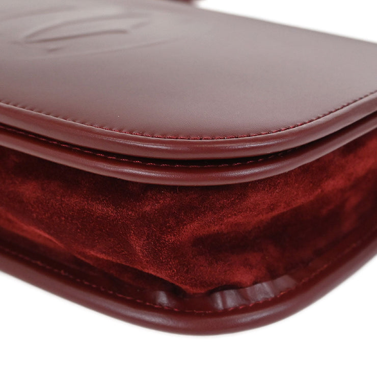 Cartier Bordeaux Leather Shoulder Bag ELHI 145123