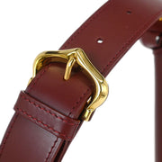 Cartier Bordeaux Leather Shoulder Bag ELHI 145123