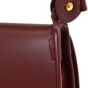 Cartier Bordeaux Leather Shoulder Bag ELHI 145123