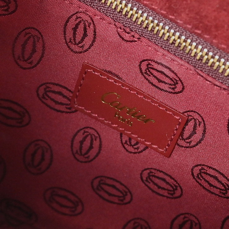 Cartier Bordeaux Leather Shoulder Bag ELHI 145123
