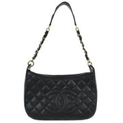 Chanel Black Calfskin Hobo Handbag 145126