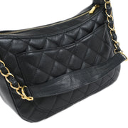 Chanel Black Calfskin Hobo Handbag 145126