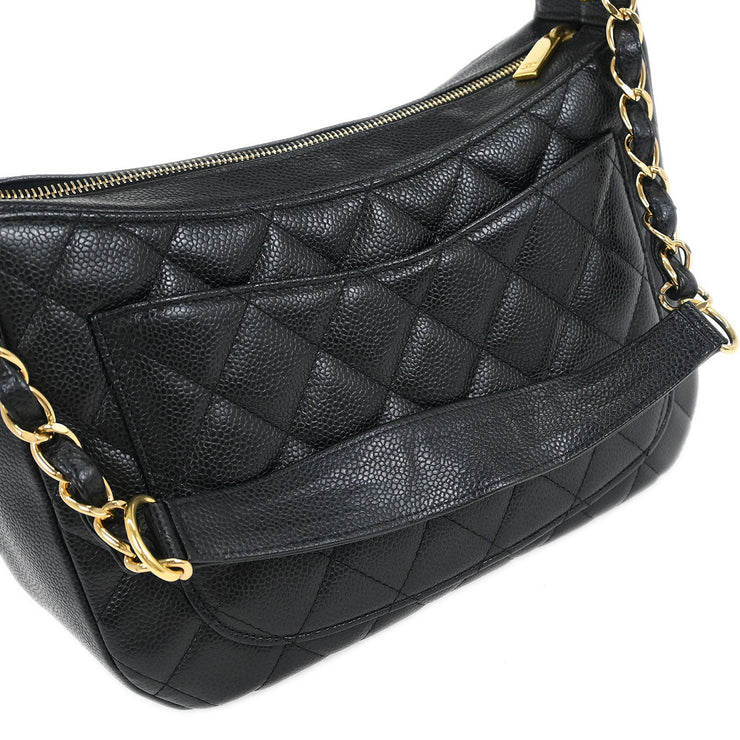 Chanel Black Calfskin Hobo Handbag 145126