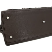 Hermes Ebene Taurillon Clemence Shoulder Kelly Handbag 9Square: N 145201