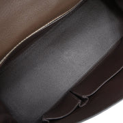 Hermes Ebene Taurillon Clemence Shoulder Kelly Handbag 9Square: N 145201